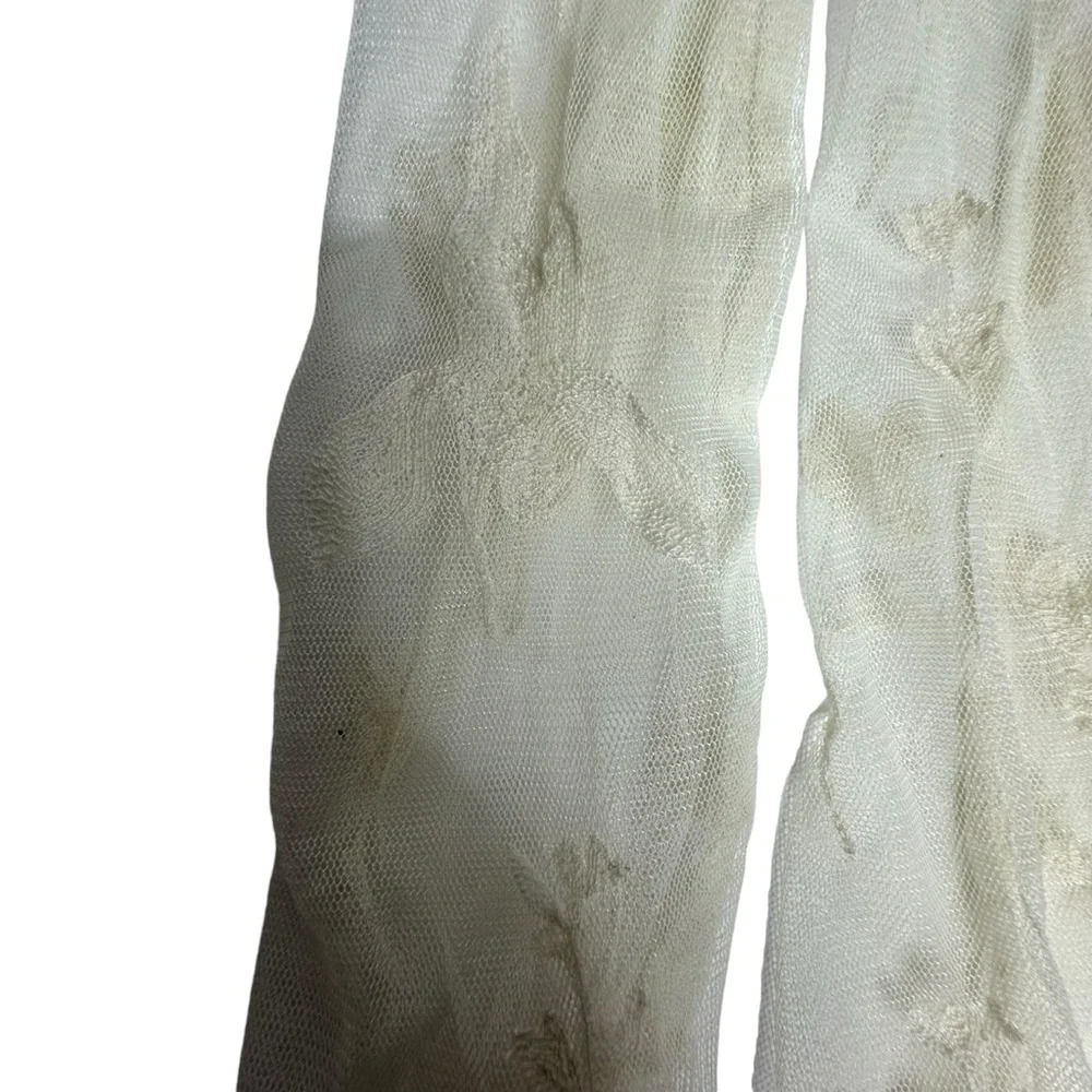 Free People Cecelia Sheer Lace Mini Dress pale pink/ ivory small - Picture 8 of 13